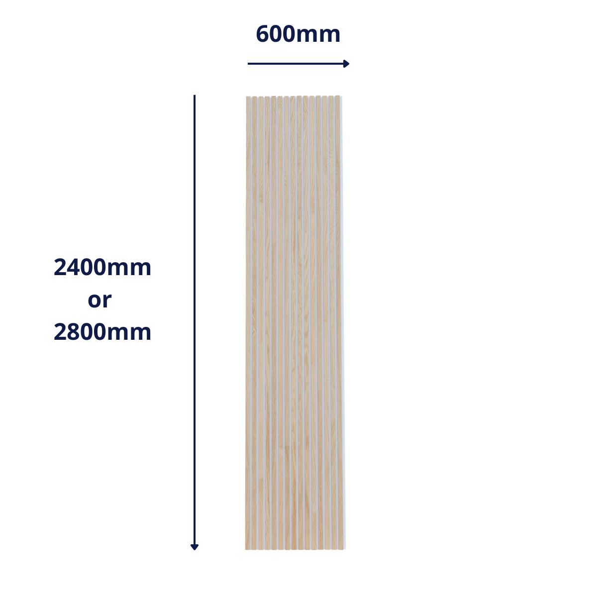 Washed Oak (with White Felt) Wall Panel