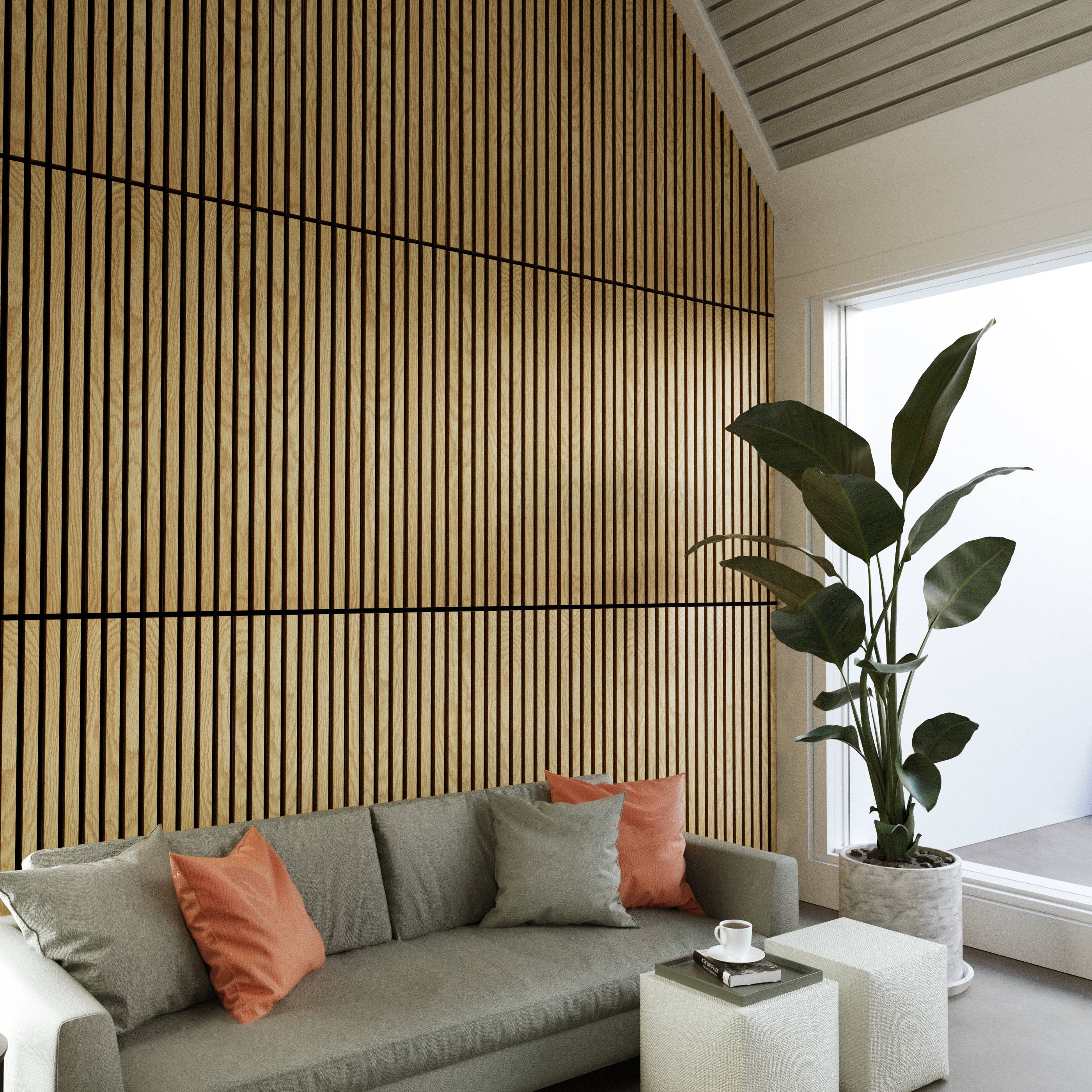 Oak Wood Wall Panel