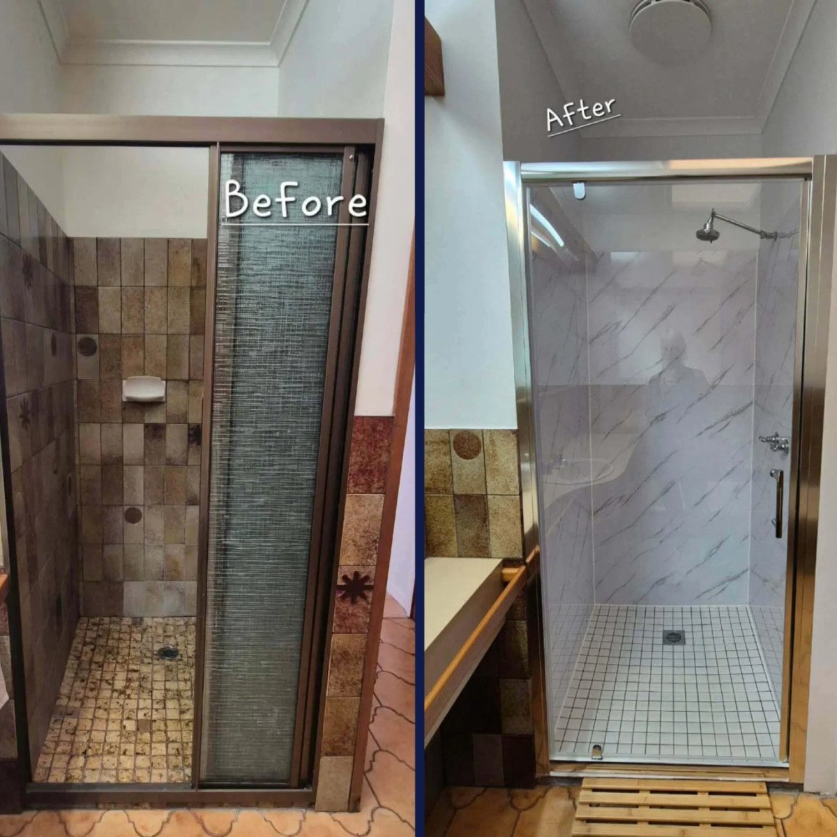 Bianco Carrara Marble Bathroom Wall Panel - WallPanels.com.au