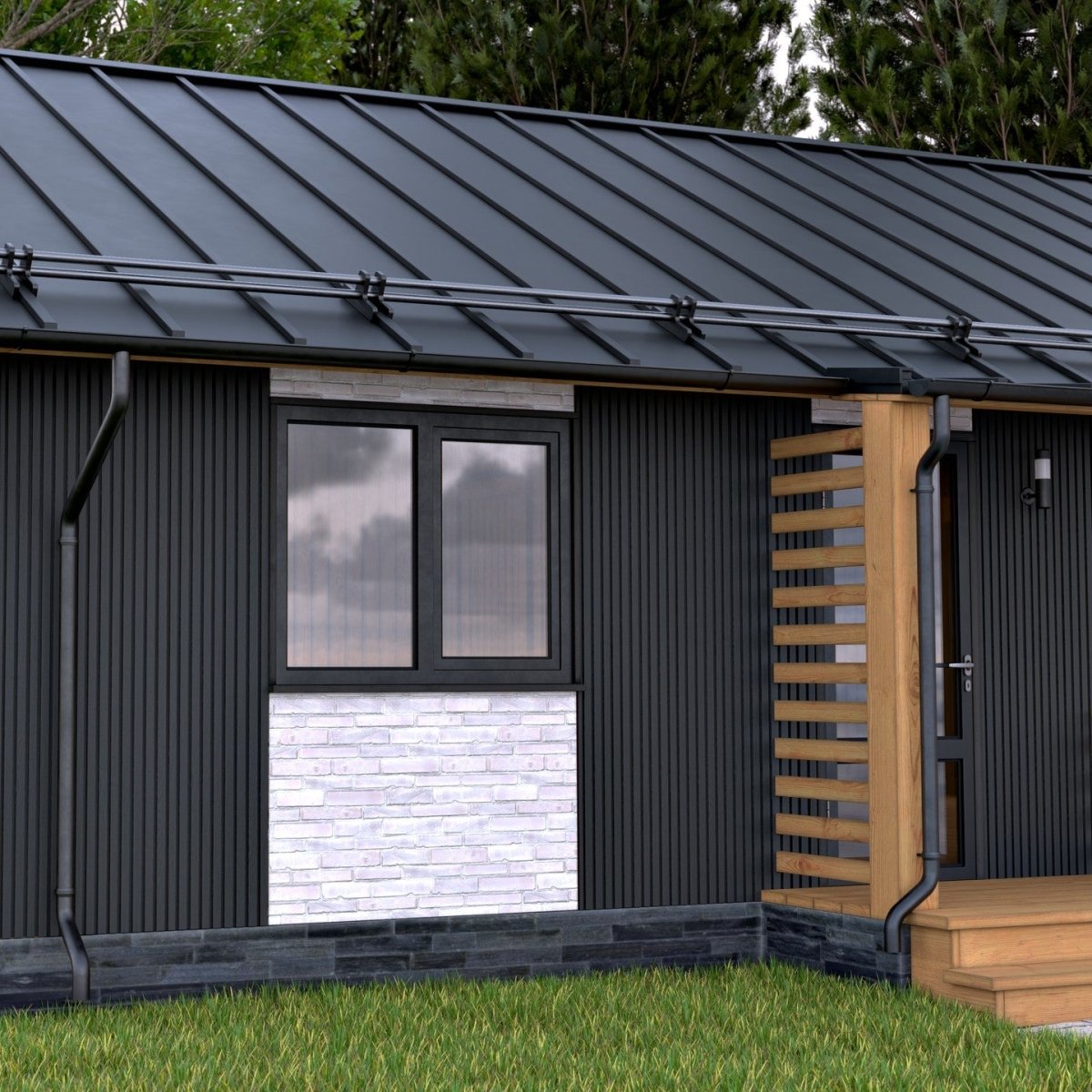 Black Outdoor Slat Wall Panel - WallPanels.com.au