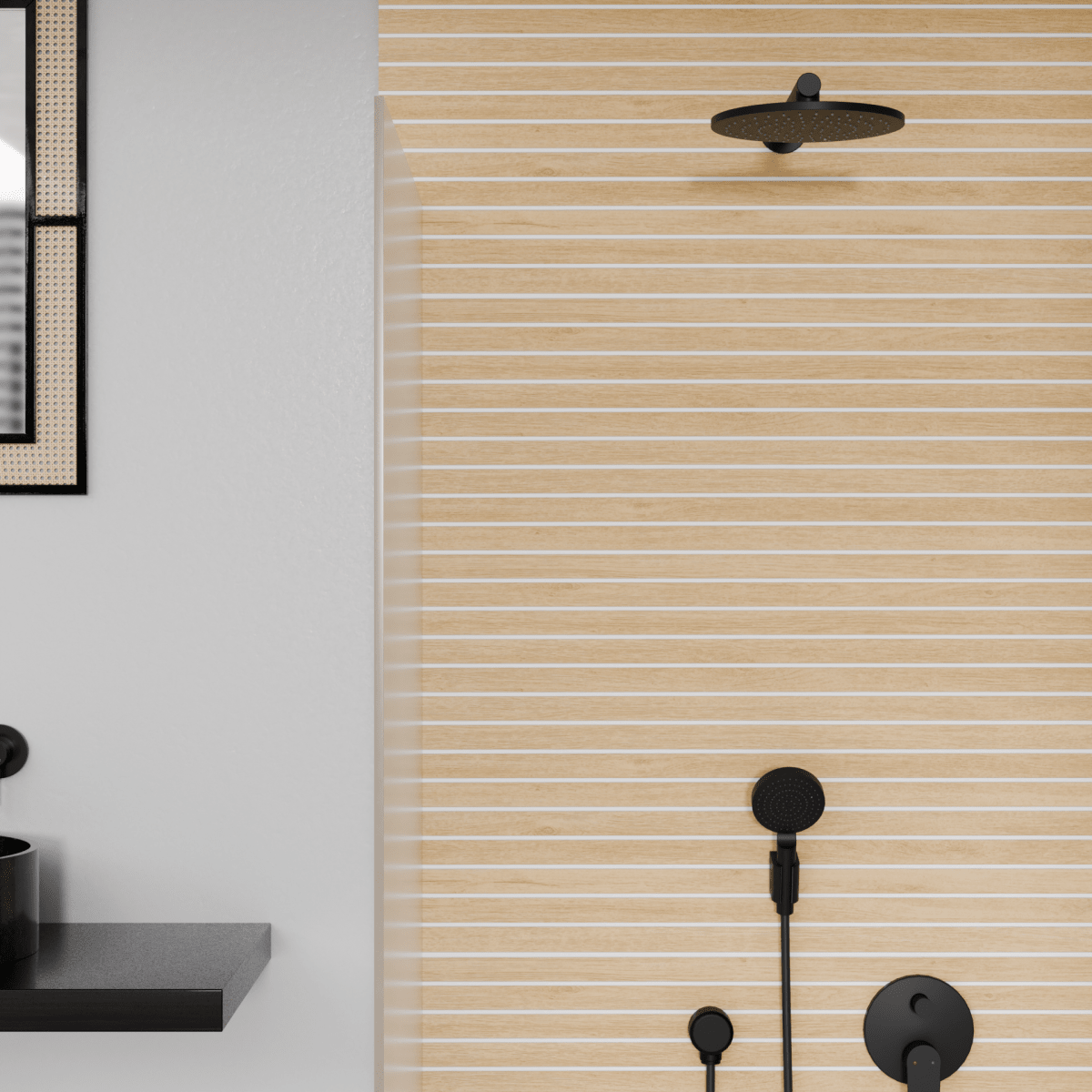 Bright Oak (with White Lines) Wall Panel Tiles - WallPanels.com.au