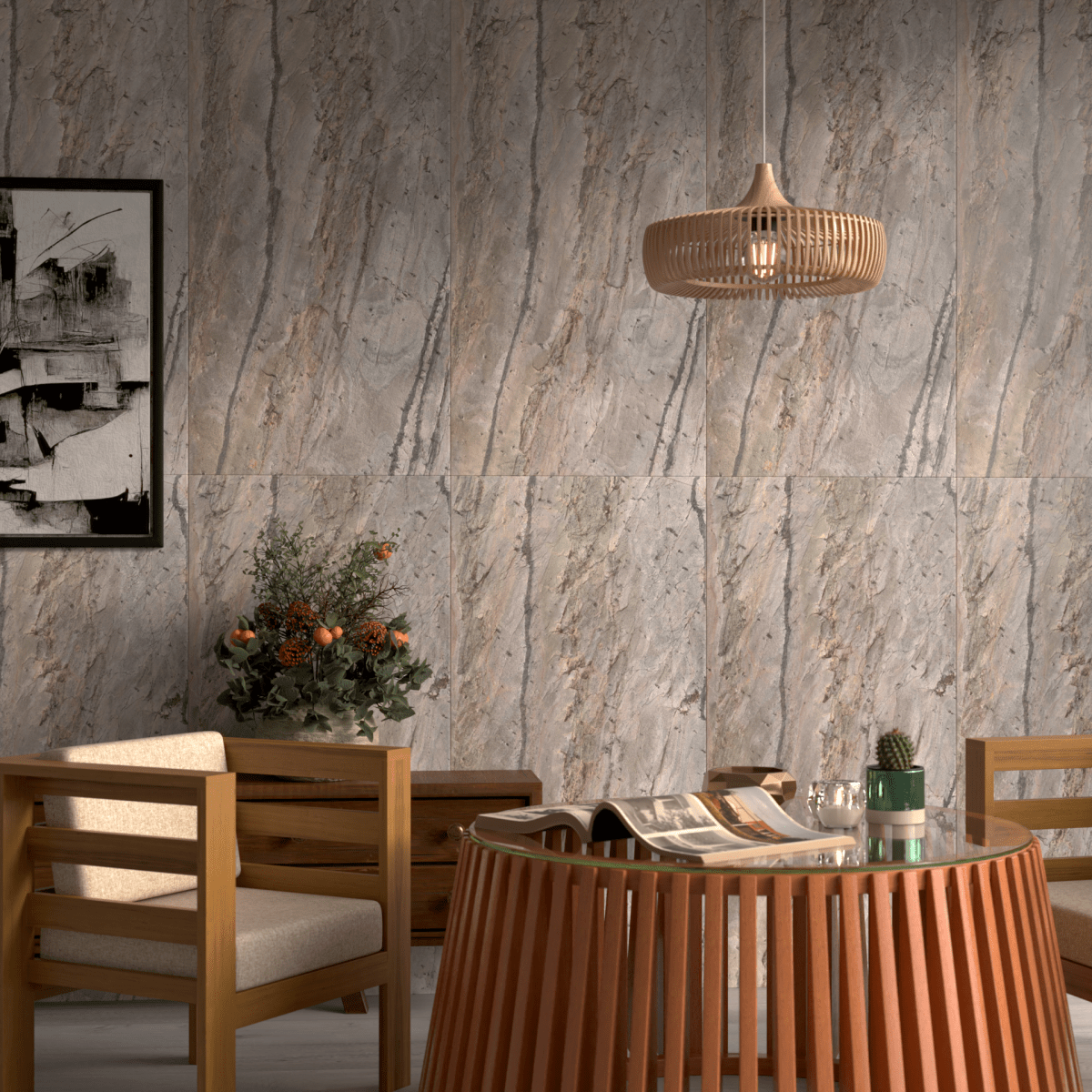 Burning Forest Copper Flexible Stone Panel - WallPanels.com.au