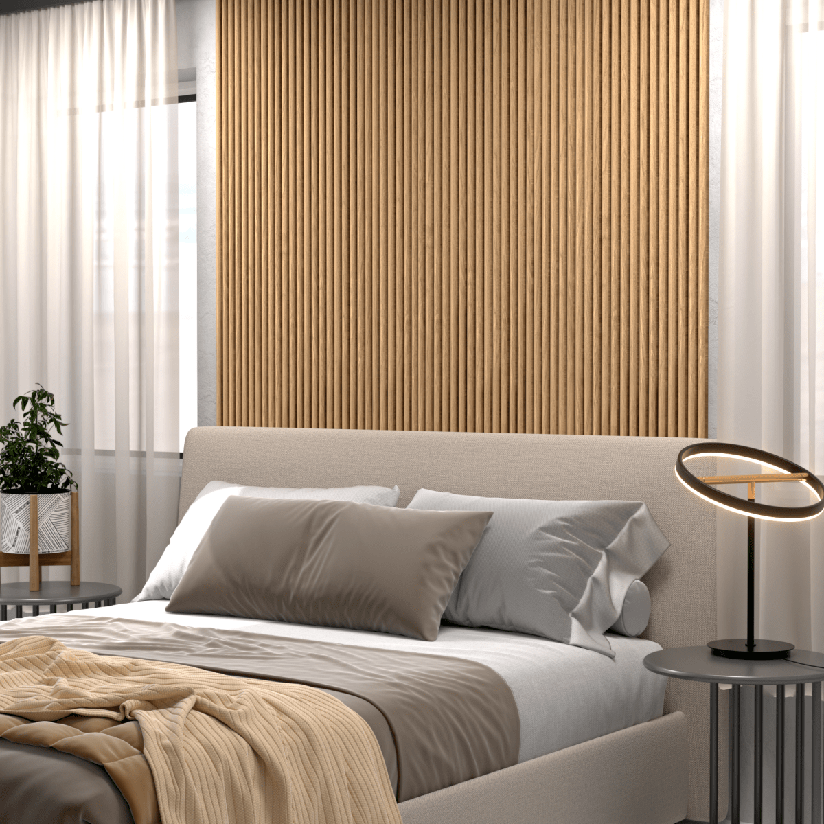 Flexible Tambour Oak Wood Wall Panel - WallPanels.com.au