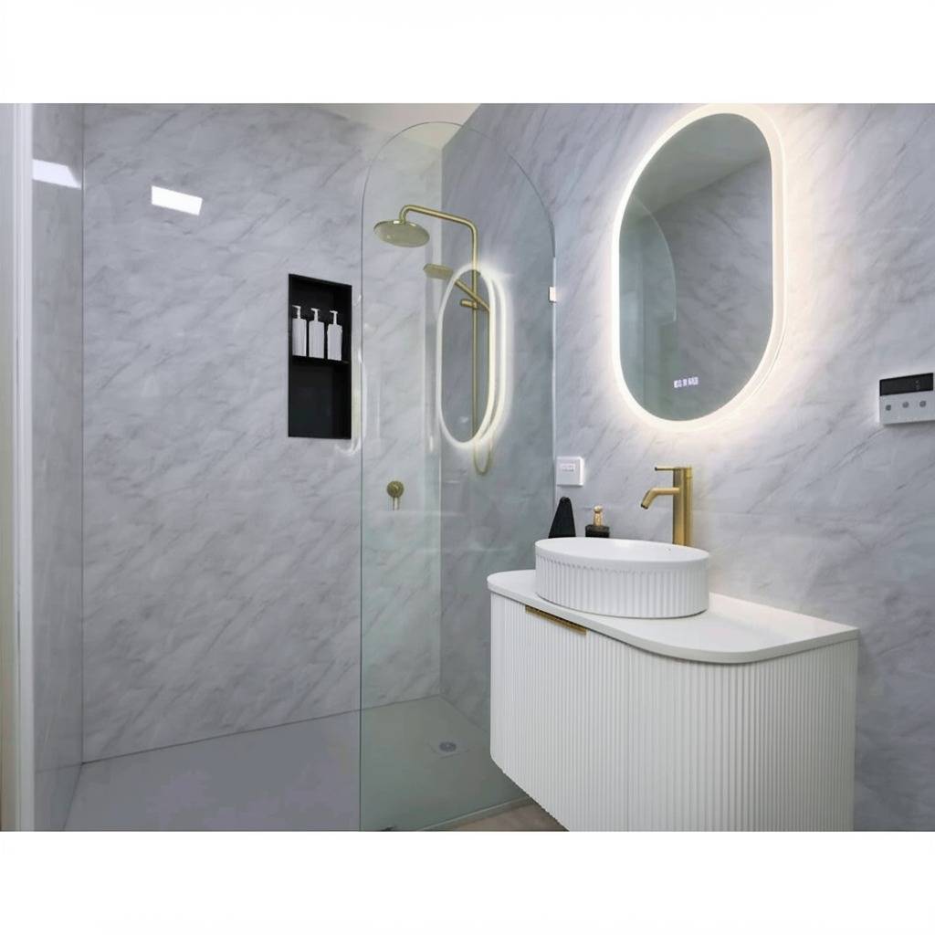 Grey Marble Bathroom Wall Panel - WallPanels.com.au