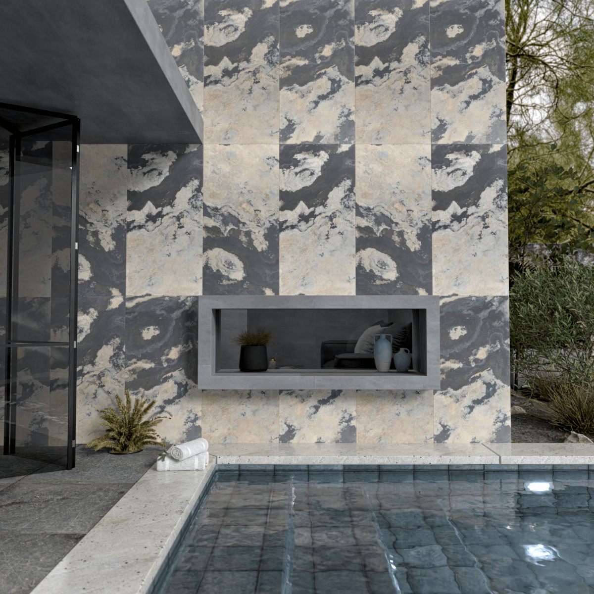 Indian Autumn Rustic Flexible Stone Panel - WallPanels.com.au