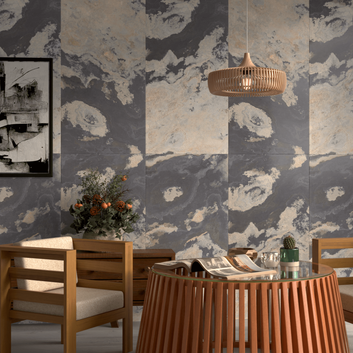 Indian Autumn Rustic Flexible Stone Panel - WallPanels.com.au