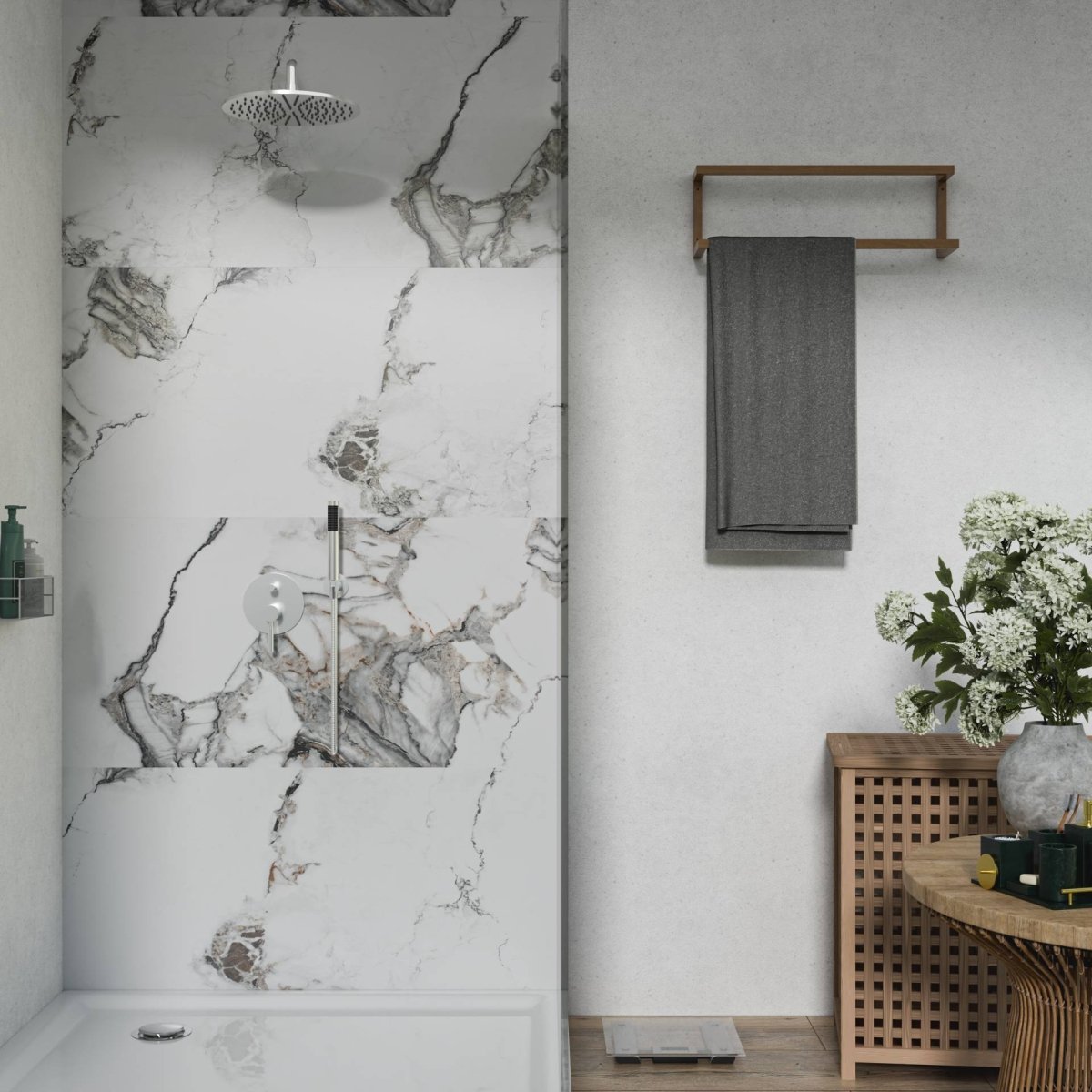 Prestige Calacatta Wall Panel Tiles - WallPanels.com.au