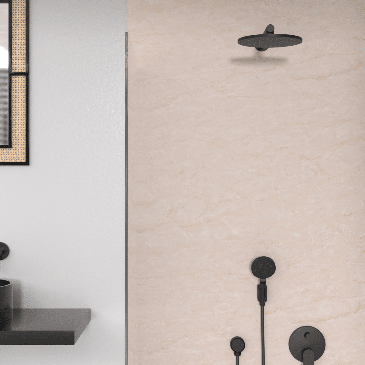 Soft Mist (Matte) Marble Bathroom Wall Panel - WallPanels.com.au