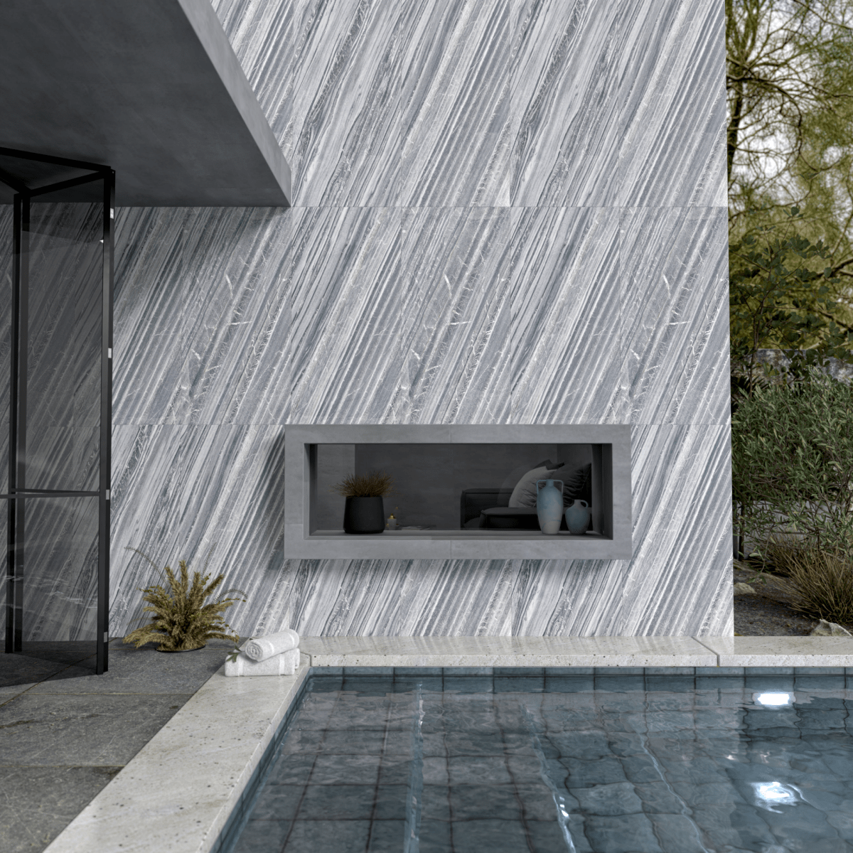 Spider White Flexible Stone Panel - WallPanels.com.au