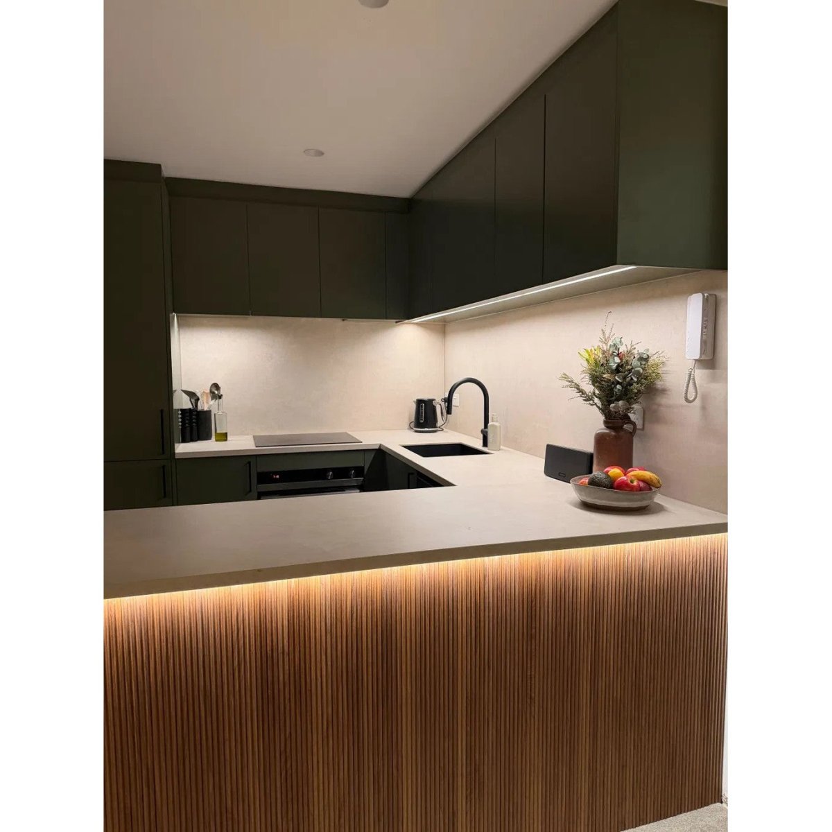 Walnut Flexible Tambour Wood Wall Panel - WallPanels.com.au