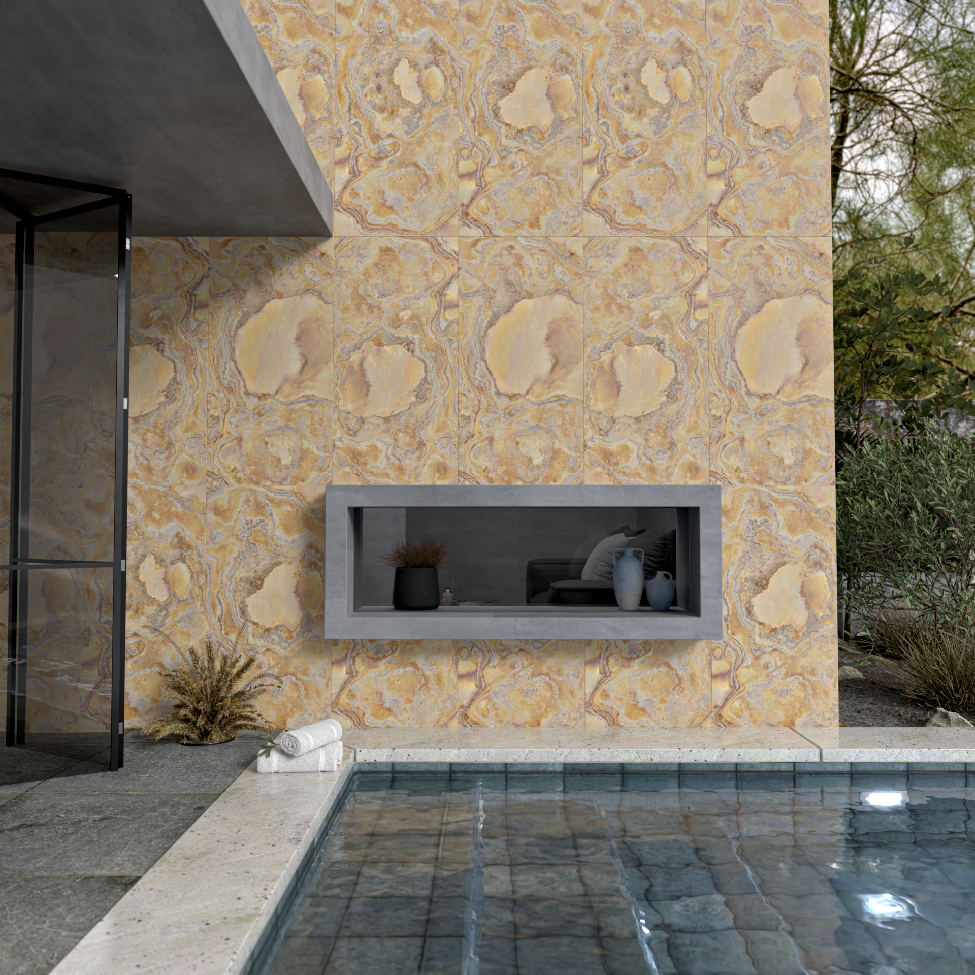 Indian Autumn Flexible Stone Panel