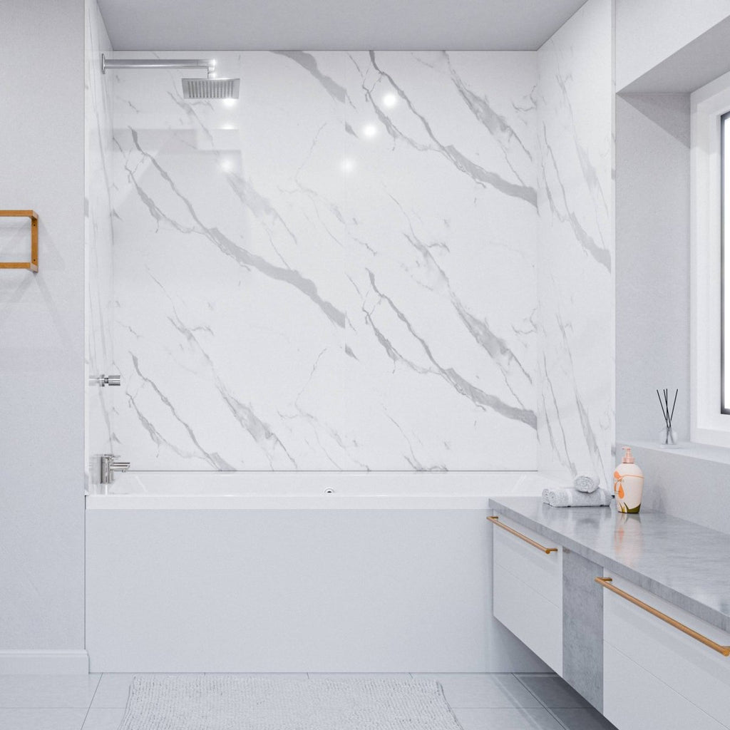 Calacatta Marble Bathroom Wall Panel - WallPanels.com.au