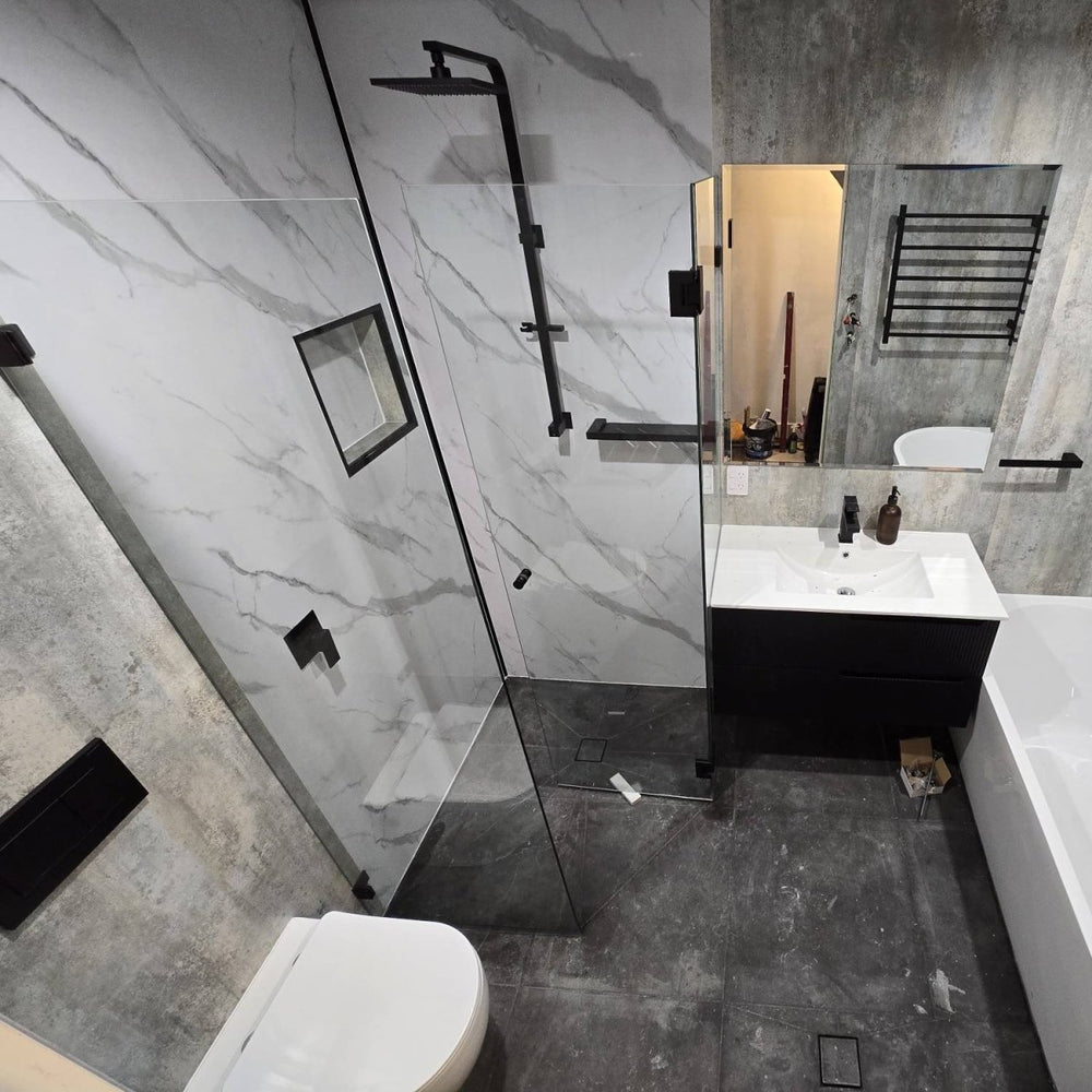 Calacatta Marble Bathroom Wall Panel - WallPanels.com.au