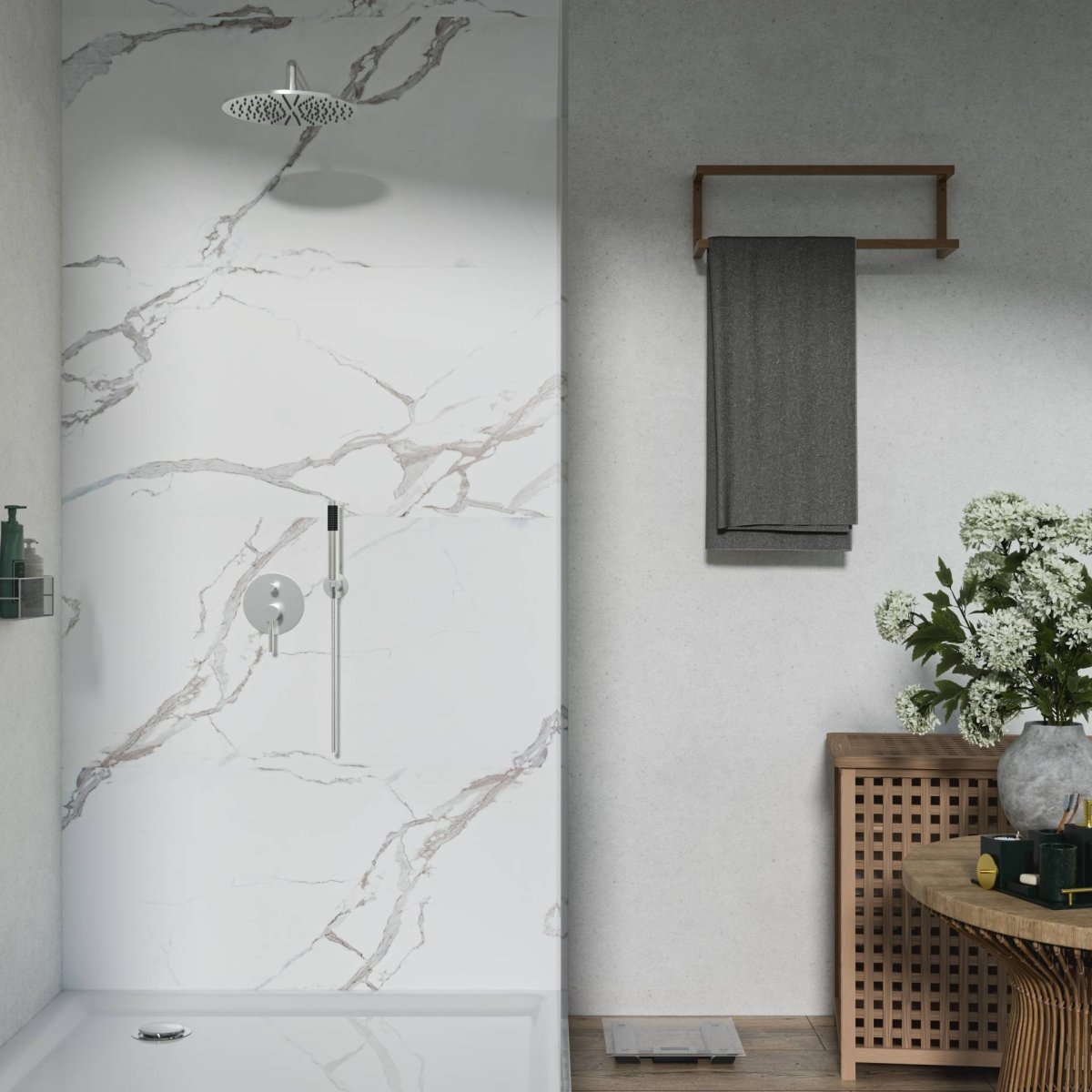 Classic Calacatta Wall Panel Tiles - WallPanels.com.au