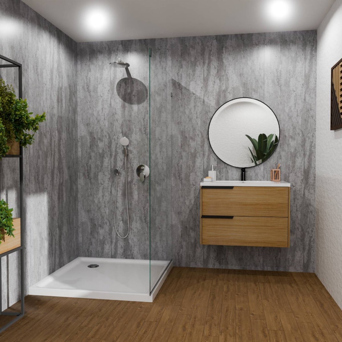 Concrete Bathroom Wall Panel - WallPanels.com.au