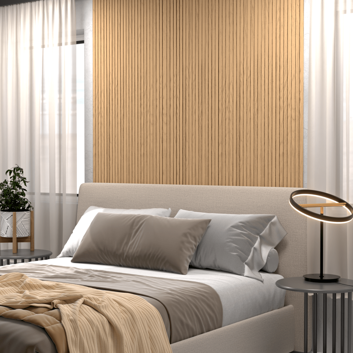 Flexible Tambour Oak Wood Wall Panel - WallPanels.com.au