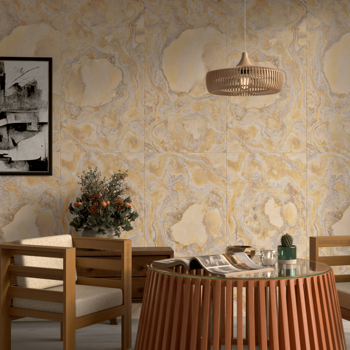 Indian Autumn Flexible Stone Panel - WallPanels.com.au