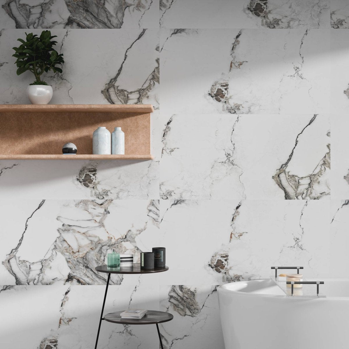 Prestige Calacatta Wall Panel Tiles - WallPanels.com.au