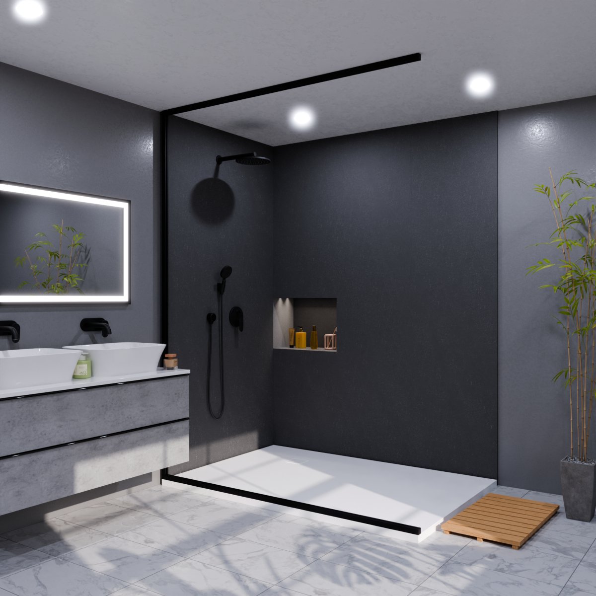 Pro Black Graphite Wall Panel - WallPanels.com.au