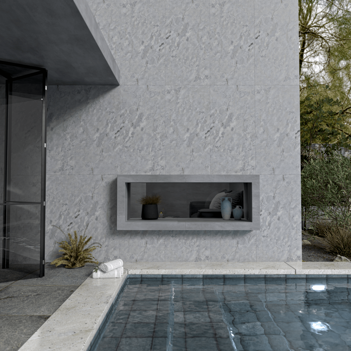 Sanjayani White Flexible Stone Panel - WallPanels.com.au