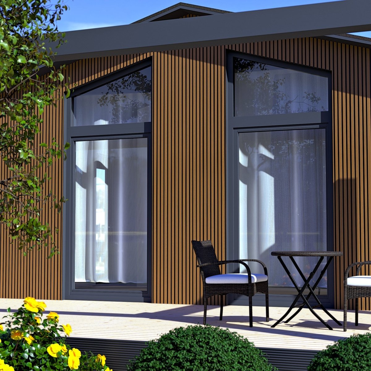 Teak Outdoor Slat Wall Panel - WallPanels.com.au