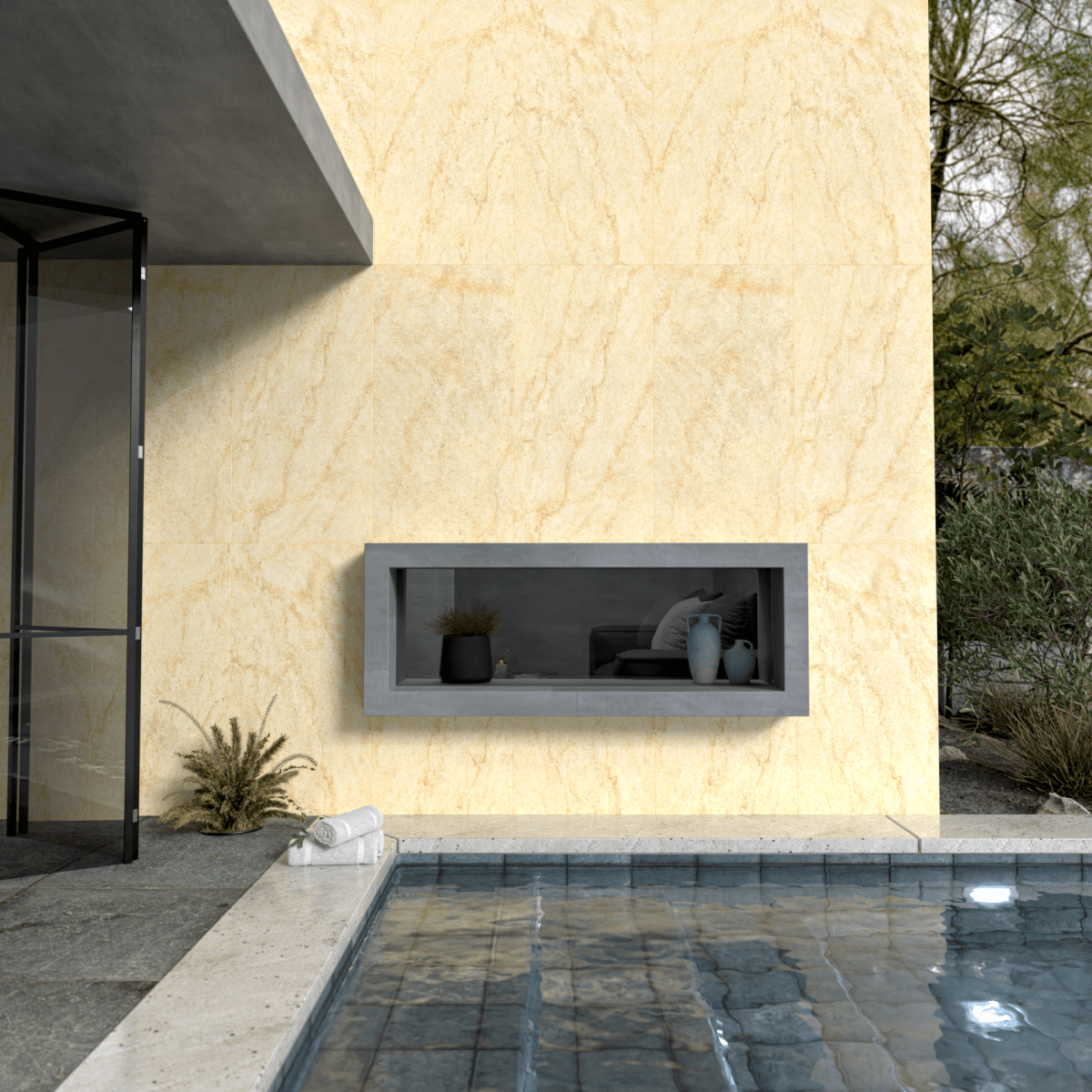 Blind Inset Stone Panel Tint Mint Flexible Stone Panel - WallPanels.com.au