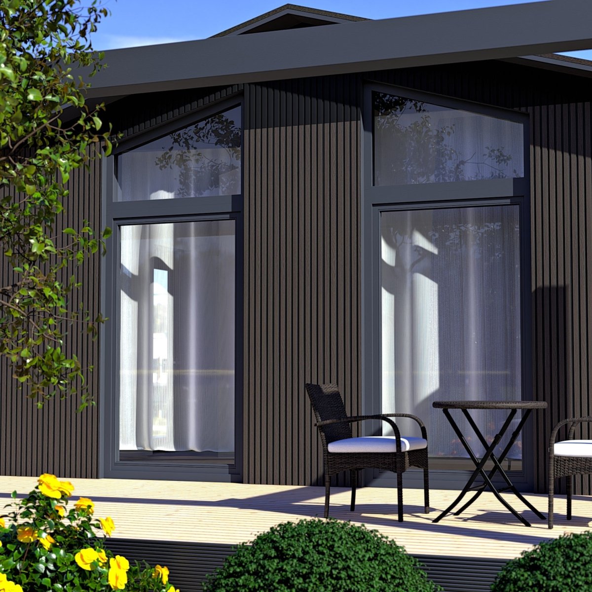 Walnut Outdoor Slat Wall Panel - WallPanels.com.au