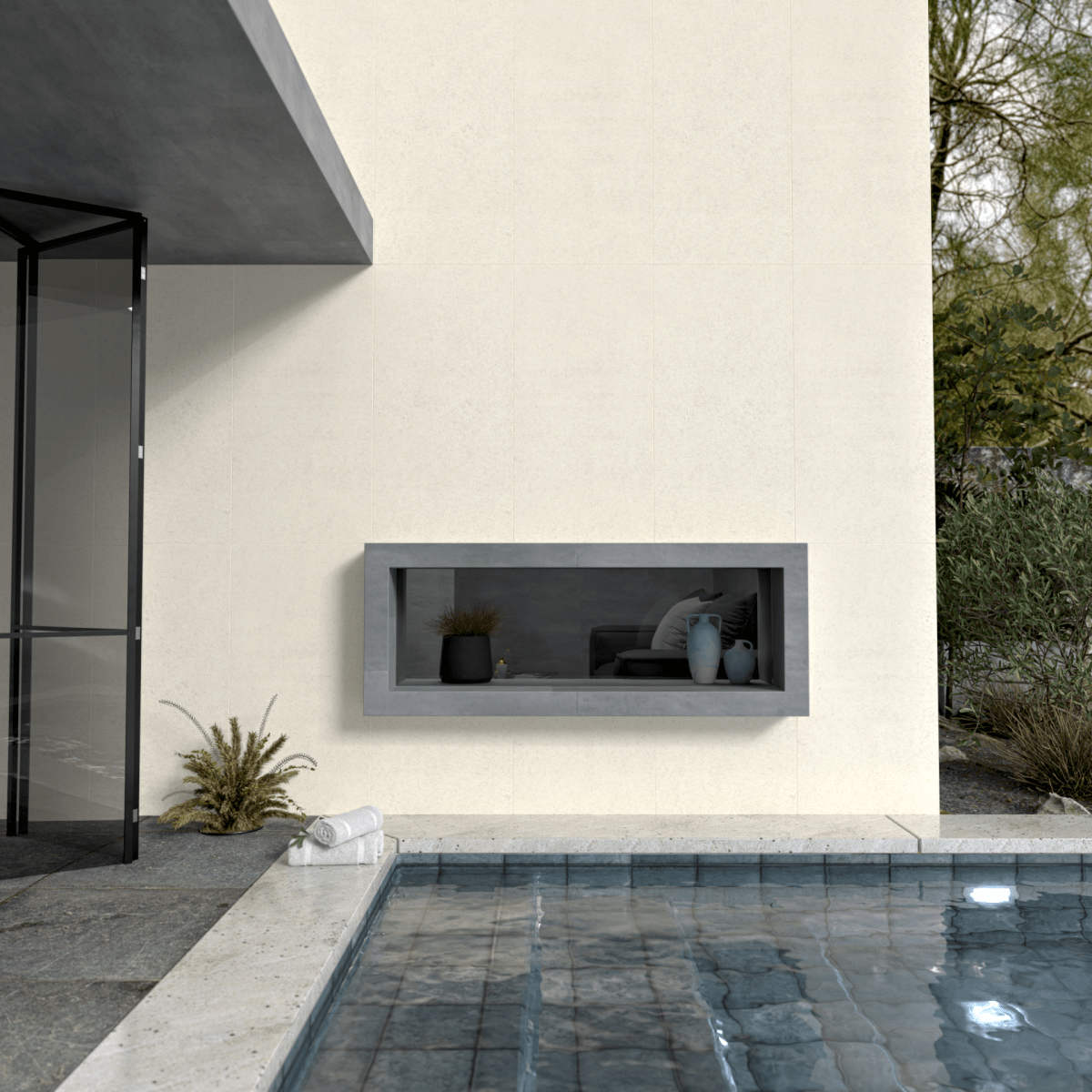 White Sandstone Flexible Stone Panel - WallPanels.com.au