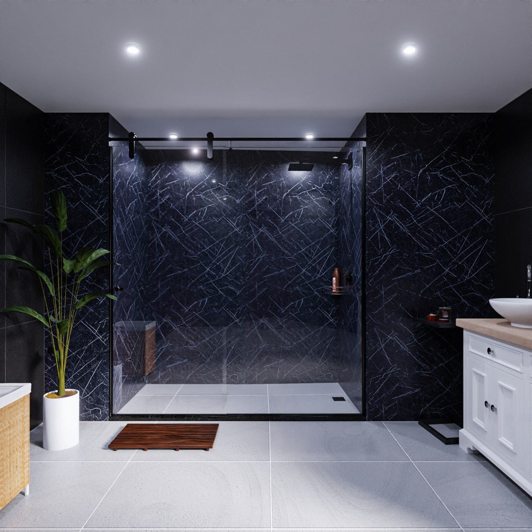 Black Sensa Bathroom Shower Wall Panel