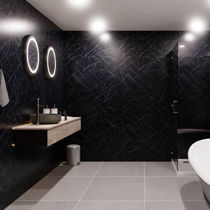 Black Sensa Bathroom Wall Panel - WallPanels.com.au