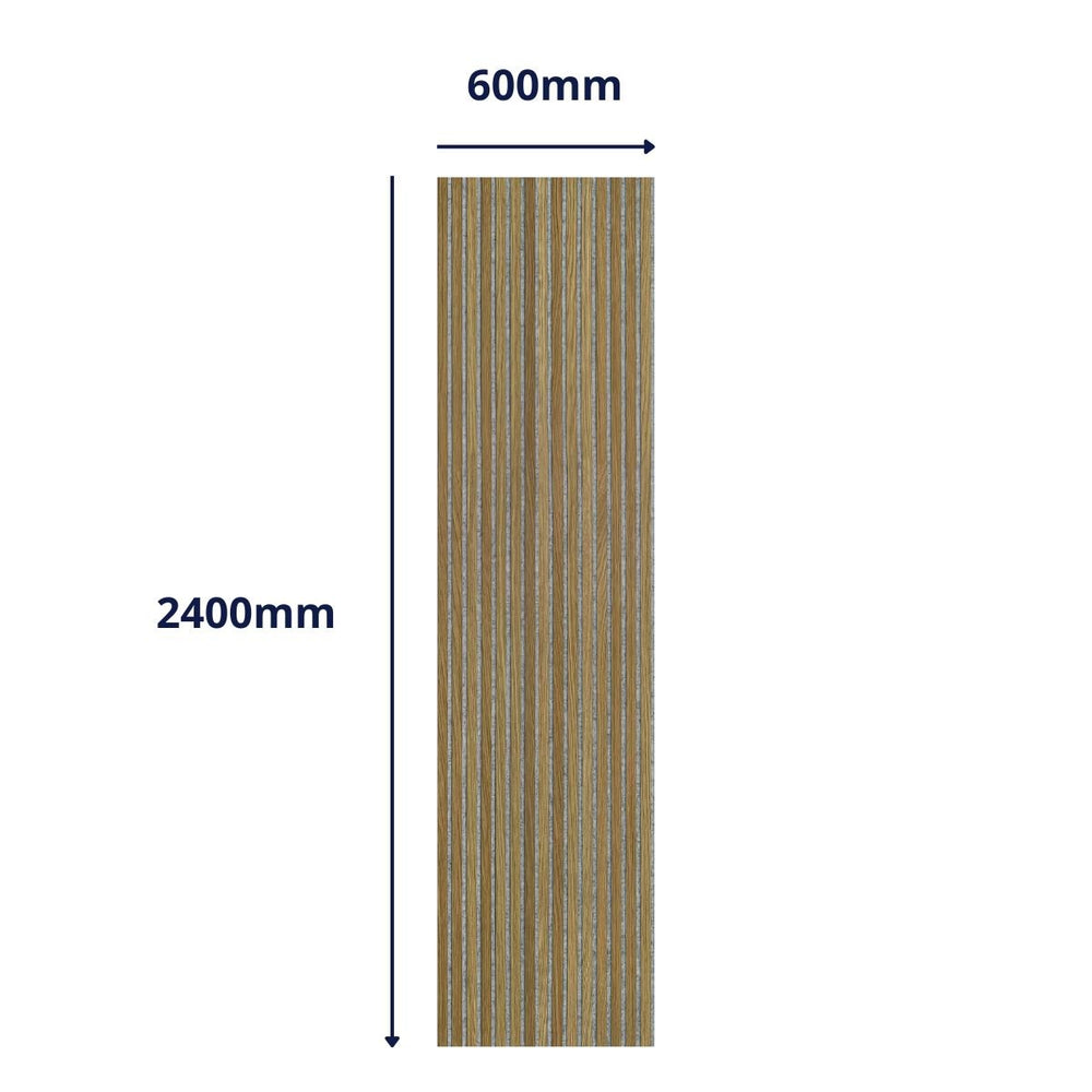 Oak (with Grey Felt) Wood Wall Panel